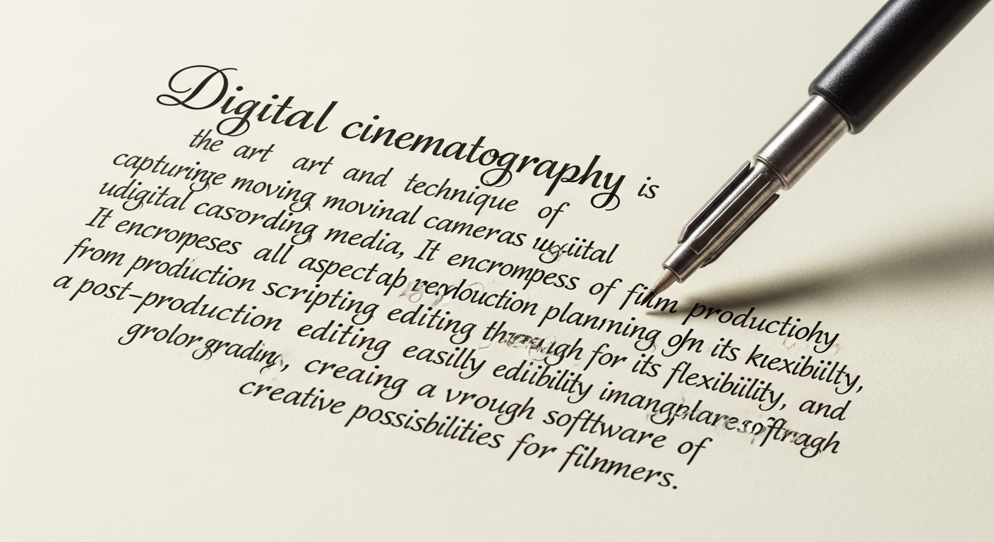Digital Cinematography Meaning.