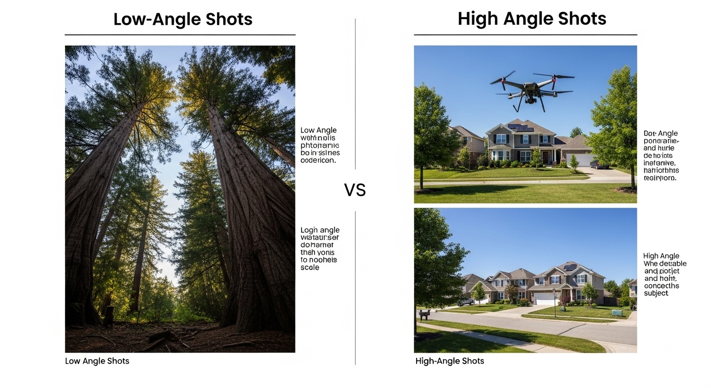 Low Angle Shots vs. High Angle Shots.