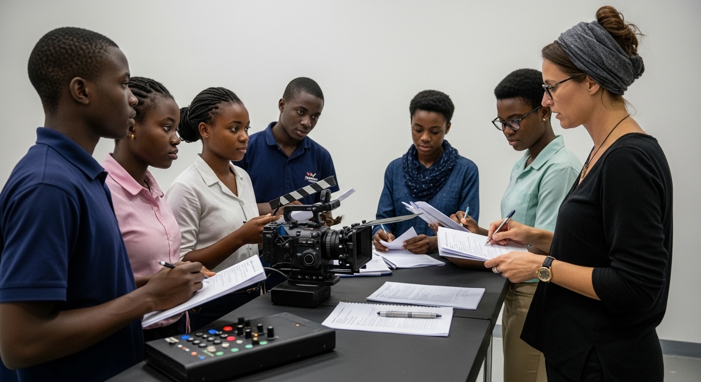 Screenwriting students at imaff uganda 2
