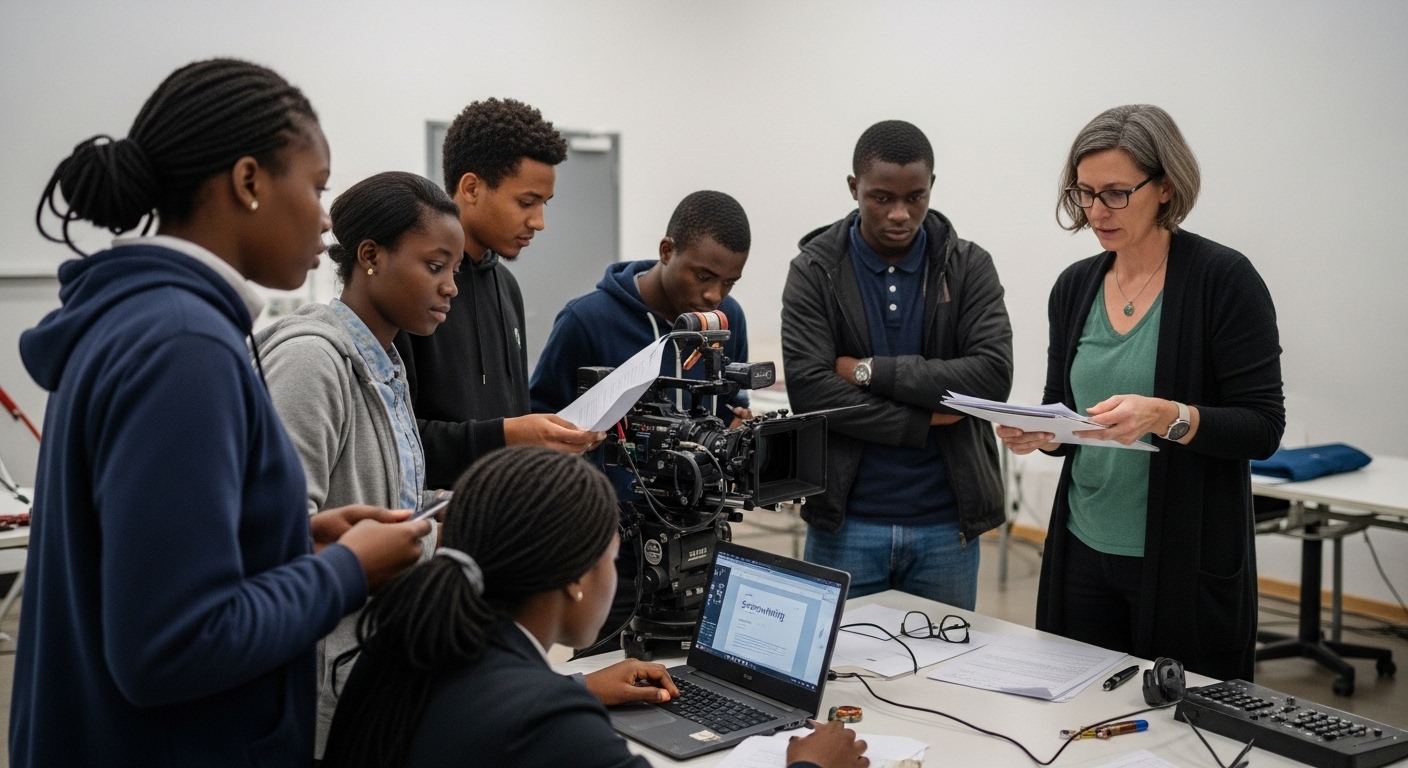 Screenwriting students at imaff uganda