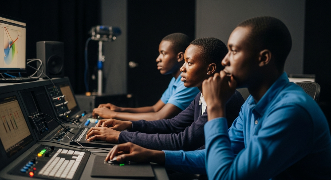 imaff uganda students mastering a movie