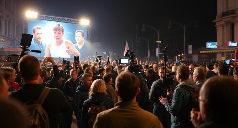 crowd control on a filmming scene
